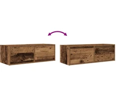 Laikiklis TV spintelės, 2 vnt., senos medienos, 80x31x25,5 cm, klijuota mediena