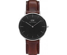 Laikrodis DANIEL WELLINGTON DW00100143. Kvarcas, Juoda Spalva. Moteris.