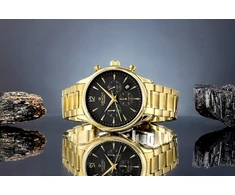 Vyriškas laikrodis Giewont Chronograph Sapphire Złoto Juodas GW6310-B4