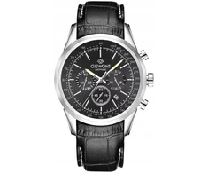 Laikrodis Giewont Vyriškas laikrodis Giewont Chronograph Sapphire Sidabrinė Juodas GW7650-A2