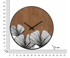 Sieninis laikrodis WOOD, rudos spalvos, Ø 60 cm