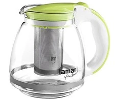 Lamart stiklinis arbatinukas 1,5l su sieteliu , žalias