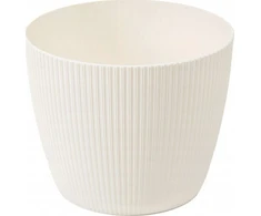 Gėlių vazonas Lamela Magnolia 752-05, plastikinis, baltas