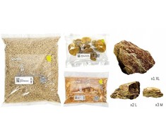 Lamela WIO Mere River Kit, dekoravimo rinkinys, akvariumui, šviesiai ruda, 20kg, dėžutė