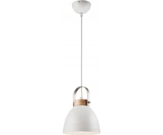 Lamkur Lamkur Danielle 31798 pakabinamas šviestuvas palėpėje pakabinamas šviestuvas metalinio gaubto dubuo 1x60W E27 smėlio spalvos/medinis