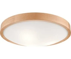 Lamkur lubinis šviestuvas, medinis ąžuolinis LED lubinis šviestuvas, 3 taškų išgaubtas, 47 cm
