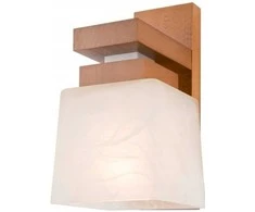 Sieninis šviestuvas Kinkiet Lamkur Mikė 11646 kinkiet lampa ścienna 1x60W E27 drewniany/balta