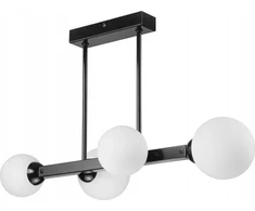 Lamkur pakabinamas šviestuvas Lamkur Astro 45061 modernistinis rutulinis pakabinamas šviestuvas su stiklo gaubtais 4x5W G9 balta/juoda