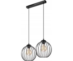 Lamkur pakabinamas šviestuvas Lamkur Zoya 45405 pakabinamas šviestuvas metalinis palėpės narvas 2x60W E27 juodas