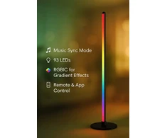 RGBIC pastatoma lempa DELTACO SMART HOME, 1.35m aukščio, valdoma nuotoliniu būdu ir programėle / SH-FL01 / 1903459