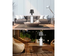 Lampa stołowa AddLiving LED lampka butelkowa juoda