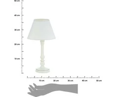 Šviestuvas stalinis su gaubtu baltas D20xH36 cm Atmosphera 121560