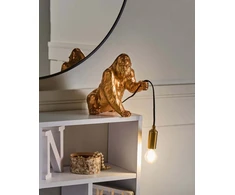 Beliani Stalo šviestuvas Goryl HARAMBE auksinis