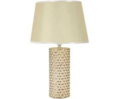 Stalinė lempa Belideco Lampa stołowa GLAM, keramikinė, auksinė, Ø 30x47,5 cm
