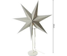 Lampa stołowa Koopman Lampka stojąca gwiazda dekoracyjna 65cm E 14 sidabrinė