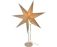 Lampa stołowa Koopman Lampka stojąca gwiazda dekoracyjna 65cm E 14 sidabrinė