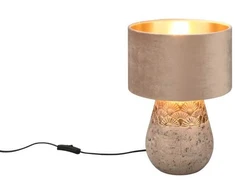 Lampa stołowa Reality Table lamp REALITY Kiran, 1 x E27, max 60W, antique pilkas, o26 x 38 cm