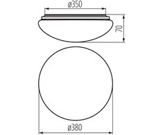 Lubinis šviestuvas Kanlux LUBINIS LED ŠVIESINTUVAS CORSO LED V2 24-NW-SE