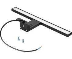 Sieninis šviestuvas Orno NORTES LED 5W, veidrodinė lempa, 320lm, 4000K, ilgis 30 cm, aliuminis, juoda