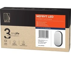 Sieninis šviestuvas Orno NEFRYT LED 10W, sodo šviestuvas, 800lm, IP54, 4000K, juodas