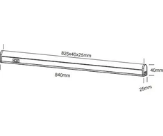 Lumen Ramon LED lubų šviestuvas 1100 liumenų 84 x 2 x 4 cm balta