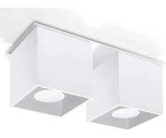 Lubinis šviestuvas Sollux Plafonas QUAD 2 baltas