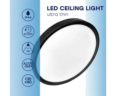 Lubinis šviestuvas Visional LED Atsparus vandeniui luminaire 32W, 3CCT, 3840Lm, IP44, Ø 400 x 25 mm Juodas