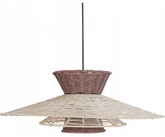 Beliani Pakabinamas šviestuvas KABOMPO Rattan rudas
