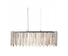 Lubinis šviestuvas Beliani pakabinamas šviestuvas MANDEO Chandelier Glass Sidabrinė