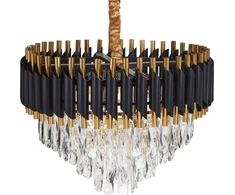 Lubinis šviestuvas Beliani pakabinamas šviestuvas Chandelier su crystalkami auksinė ABELLAS