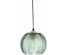 Pakabinamas šviestuvas Bloomingville - Adar Glass Pendel Ø22 cm - Žalia
