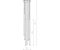 Pakabinamas šviestuvas Lampa wisząca Nowodvorski Lampa wisząca LASER 7667 metalo sp. kaskada do salonu juoda