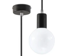 Sollux Pakabinamas šviestuvas EDISON juodas