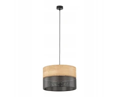 Pakabinamas šviestuvas Kabanti lempa TK Lighting Nicol pakabinama 1x15W E27 juoda/ąžuolo (4799)