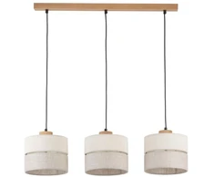 Pakabinamas šviestuvas Lampa wisząca TKKRYWULT Tk Lighting Eco* 5771 lampa wisząca zwis 3x15W E27 juoda/drewniana