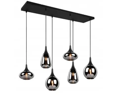Pakabinamas šviestuvas Lampa wisząca Trio Pendant lamp TRIO LUMINA, 6 x E14, max 40W, juodas, 93.8 x 24.5 x h150 cm
