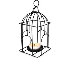 Marka Niezdefiniowana Home Styling Collection Žibintas žvakidė metalinis juodas 25 cm