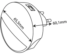 Lampka wtykowa do gniazdka ENTAC Entac ENL-0.8W-CDS lampka nocna wtykana do gniazdka Lampka nocna do gniazdka