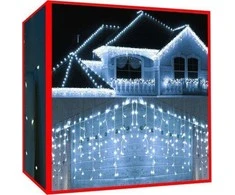 Iso Trade Kalėdinės lemputės - varvekliai 300 led šaltai balta 31v