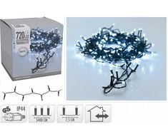 Mondex Šaltai balti kalėdiniai LED žibintai 720 vnt