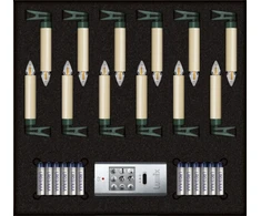 Lampki choinkowe Krinner Krinner Superlight Bavaria Mini Flame 12 pcs. Set Ivory