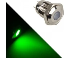 Lamptron Vandalism-proof LED – žalias, sidabrinis housing