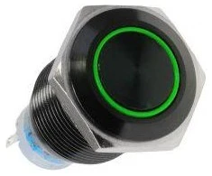 Lamptron vandalizmo jungiklis 19mm - Blackline - žalia