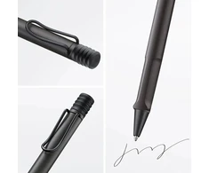 Lamy Tušinukas LAMY Safari 2E2, M, su mėlynu šerdimi, grafito juodas