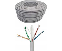 LAN Netrack cat 6 UTP vytos poros tinklo kabelis, pilkas, 305m, CCA