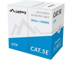 Lanberg LAN montavimo kabelis UTP 100Mb / s 305m CCA Pilka (LCU5 -10CC- 0305-S)