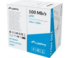 LANBERG Lan Cable 100mb/s UTP 100m CCA Pilkas