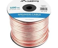 GARSIAKARBIŲ KABELAS 2X1.0MM2 100M SKAIDRUS LANBERG