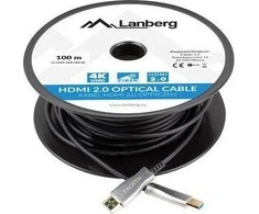 LANBERG HDMI v2.0 M/M laidas 100m optinis AOC juodas