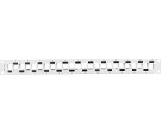 LANBERG PPKS-1224-S Lanberg Keystone Patch Panel Blank 24 port Stagged 1U with Organizer, pilkas